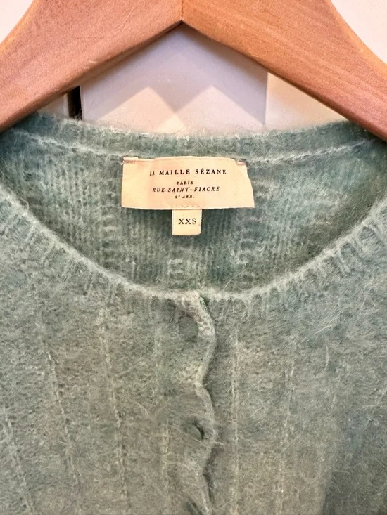 Sézane mohair cardigan Seagreen XXS - Picture 3 of 5